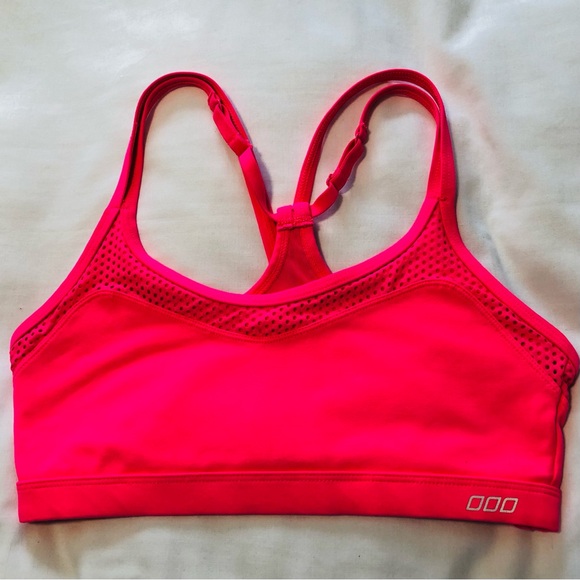 LORNA JANE Small Funky Pink Sports Bra Crop Top - Cross-over Straps - Picture 3 of 16